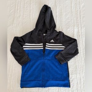 Adidas Kids Hoodie in Blue and Gray